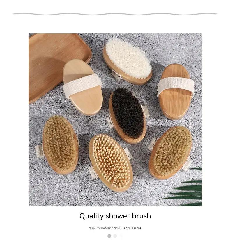 Bamboo Bristle Body Scrub Brush Natural Environmental Friendly Product