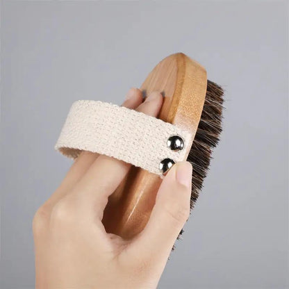 Bamboo Bristle Body Scrub Brush Natural Environmental Friendly Product