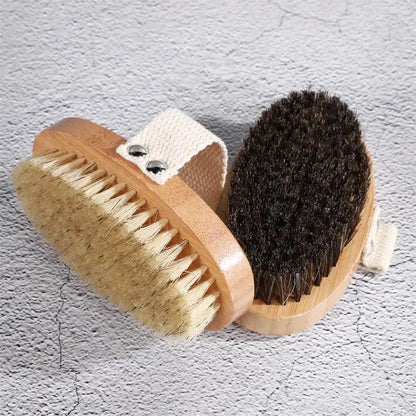 Bamboo Bristle Body Scrub Brush Natural Environmental Friendly Product